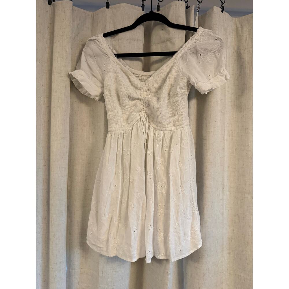 White Eyelet Romper By Hollister Size Small
